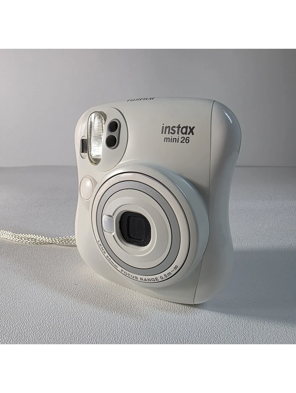 Fujifilm Instax Mini 26 Instant Film Camera White Point and Shoot W/Some Film